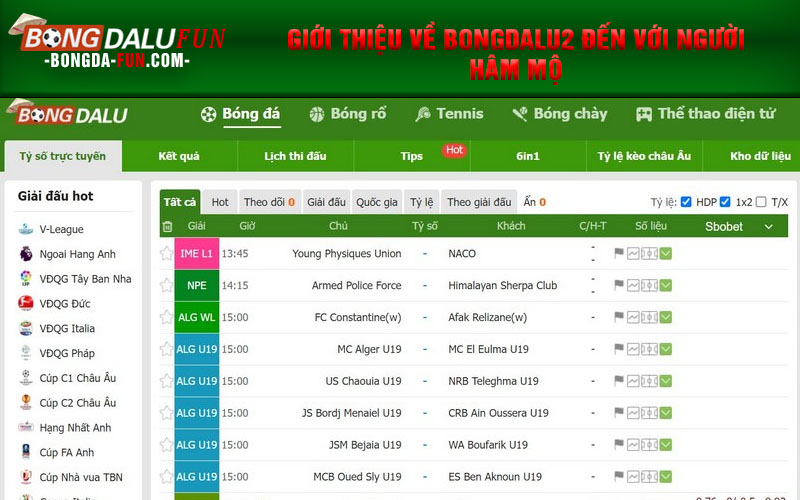 Giới thiệu về Bongdalu2 đến với người hâm mộ