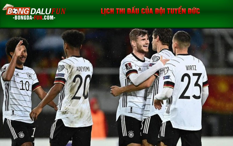 Lịch thi đấu của đội tuyển Đức