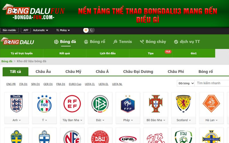 Nền tảng thể thao Bongdalu3 mang đến điều gì