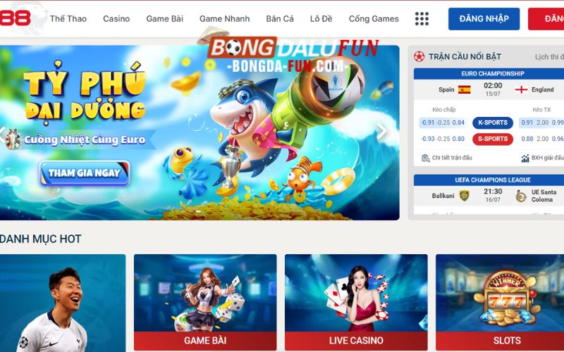 Các sản phẩm cá cược tại Sin88