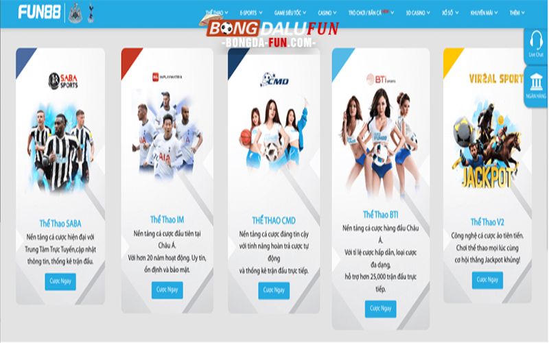 Fun88 sở hữu kho game giải trí phong phú
