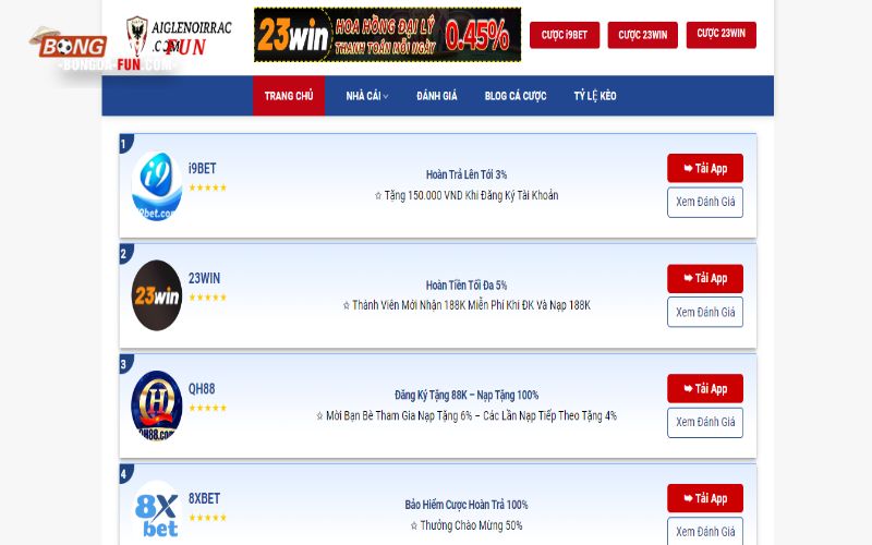 AIGLENOIRAC.COM chuyên cung cấp thông tin đánh giá chân thực về nhà cái