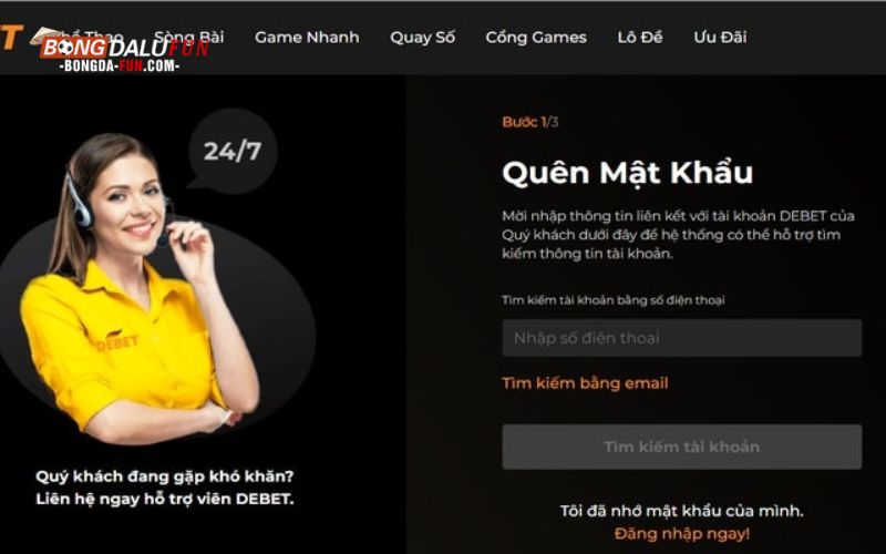 Tránh chia sẻ tài khoản đăng nhập Debet